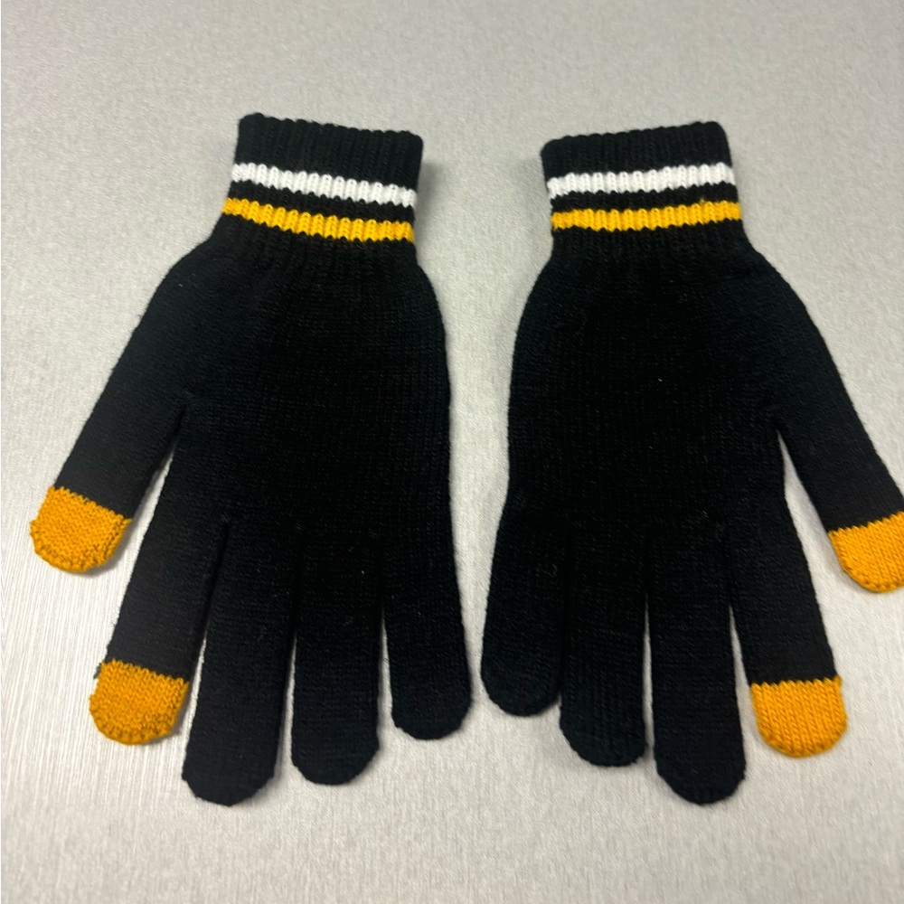 Steeler Black Sweater Gloves, Size M - Picture 2 of 6